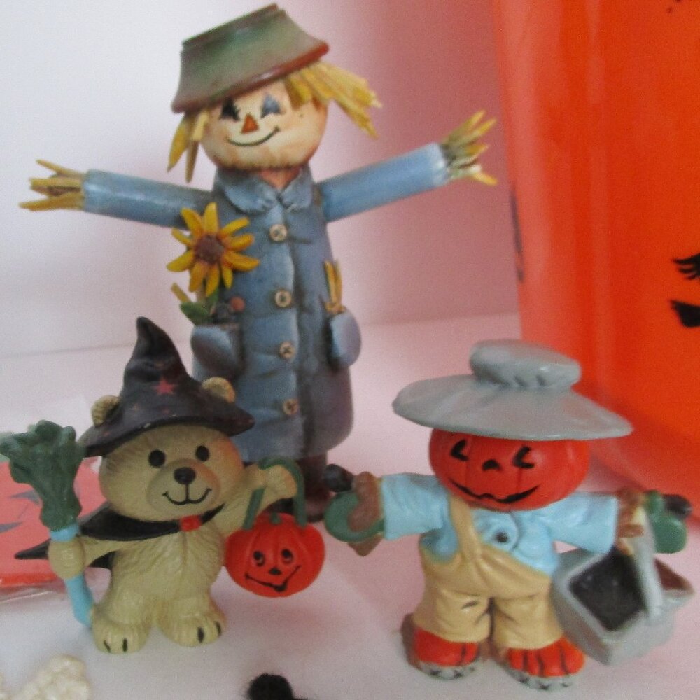 lot of small Halloween decorations
